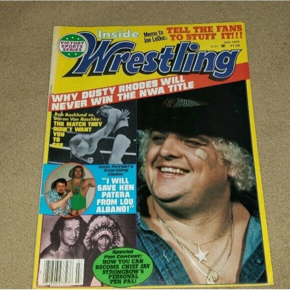 INSIDE WRESTLING 7/77 dusty rhodes/ken patera/ric flair/wahoo mcdaniel - Picture 1 of 5